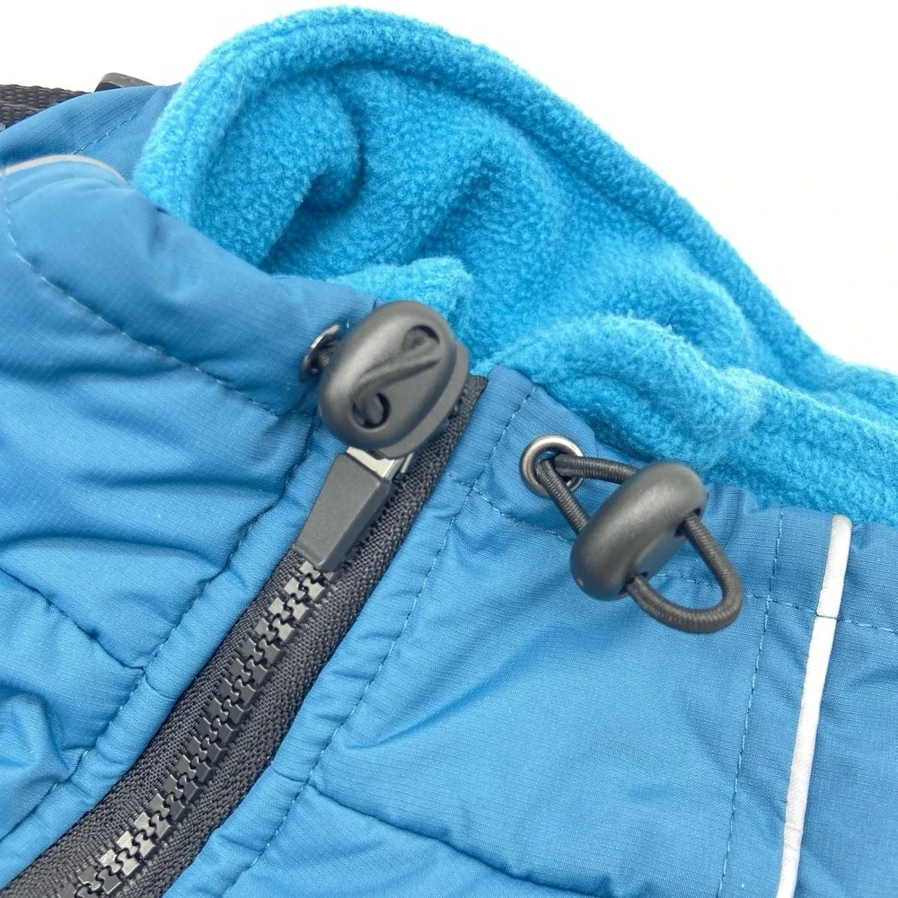 Lelepet Doggy Size Medium Waterproof Jacket With Harness Fleece Gorpcore Cozy